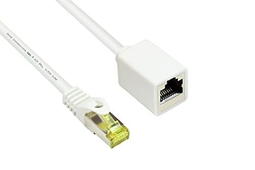 Good Connections Cat.5e Ethernet LAN Patch Cable Snagless RNS, SF/UTP, 100 MHz; Gigabit Capable (10/100/1000 Base-T Ethernet Networking) for Patch Panel, Switch, Router, Modem white White 5 m