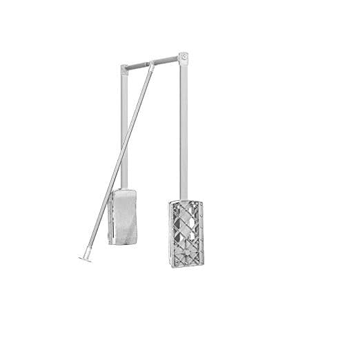 Pull Down Wardrobe/Bedroom Lift Rail Clothes Hanger Adjustable w/Soft Return [White, 600-830mm]