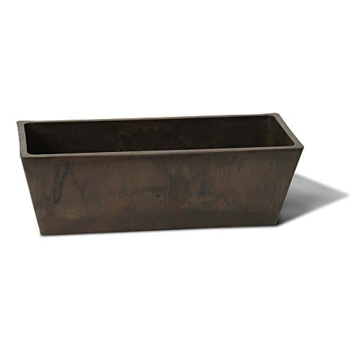 Algreen 19150 Valencia Windowsill Planter, Brown Marble, 20" x 7.5" x 6.5"