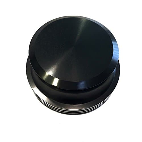 Record Weight Turntable Clamp Disc Stabilizer - Felt Bottom Protects Vinyl Label (solid black)