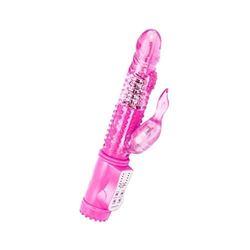 Big Size Thrusting Powerful Fluttering Rabbit Body Msaager,12 Speeds Rotating Versatility Wand for Women,Pink