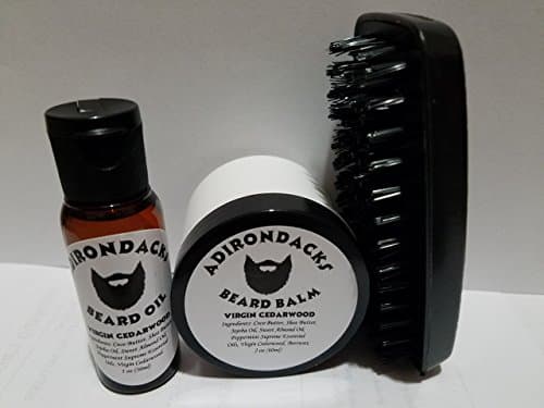 Adirondacks Beard Oil kit 1oz + Beard Balm 2oz + Beard Brush -Beard kit For Men
