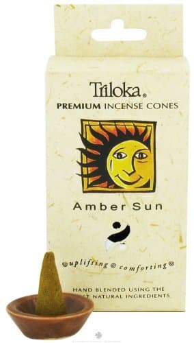 TrilokaIncense Cones, Amber, 20 Grams