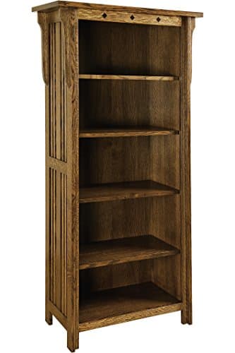 Amish Heirlooms Solid Maple 32" Royal Mission Bookcase, 14.5" by 32" by 54", Corn Silk