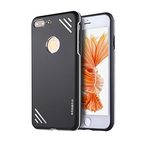 iPhone 7 Plus Case, Ormosia Premium Series [Apple Aluminum] TPU+PC [Triple Injected] Frame - Durable Stylish Protective Slim Case for Apple iPhone 7 Plus(2016) (Black)