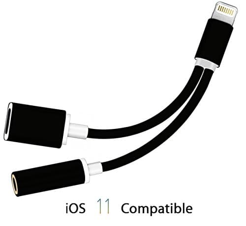 2 in 1 Headphone/Charging Adapter for iPhone 7 and 7 Plus Lightning to 3.5mm &amp; Lightning Jack Adapter
