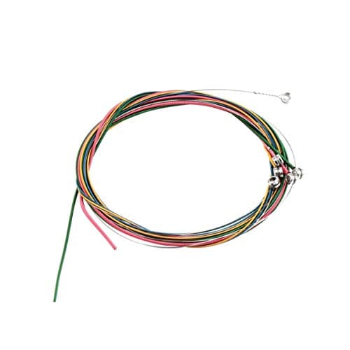 Multiple Color 1-6 E B G D A E Rainbow Colorful Firm Copper Alloy Guitar Strings Set for Acoustic Guitar Equipment