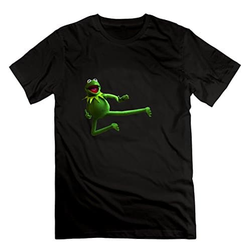 Kermit The Frog Printed Regular : Small Ment-shirt Black- Made In Good Quality.