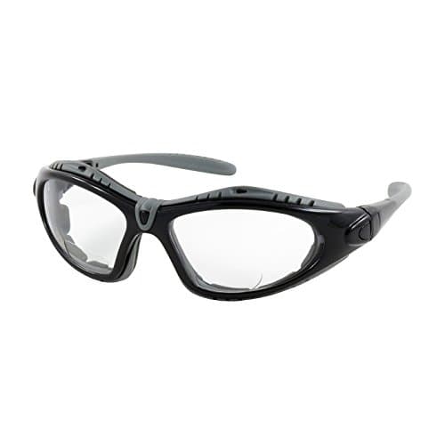 Fuselage Reader 250-51-0015 Full Frame Safety Readers with Black Frame, Foam Padding, Clear Lens and Anti-Scratch/Fog Less Coating, +1.50 Diopter, Large
