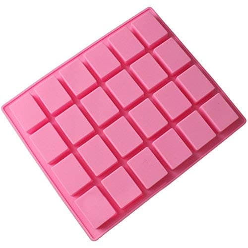 VAURUM 24 Cavities Small Rectangle Shape Soap Chocolate Resign All Purpose Mold (APX Wt 15 GMS)