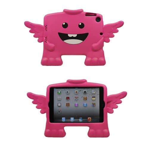 Apple iPad Mini 1/2/3 Generations,Lightweight Shock Proof series iAngel design especially for kids/family with Easy grip handle-Pink