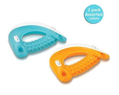 Intex Sit N Float Inflatable Lounge, 60" X 39", (2 PACK)