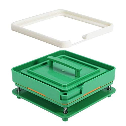TUATUA Second Generation Empty Capsule Plates Holder with Spreader, 100 Holes 00# Vitamins Coffee Powder Manual Filling Capsules Tool
