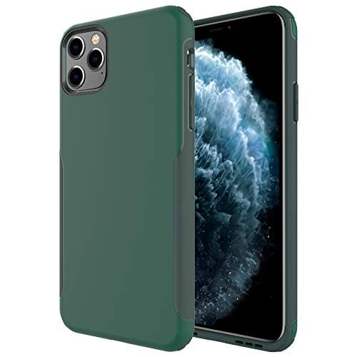 Aoways for iPhone 11 Pro Max Case 6.5 Inch, Hard Back Cover with Soft Bumper Shock Absorption Lightweight Protective Case for iPhone 11 Pro Max 2019 6.5 Inch - Olive Green
