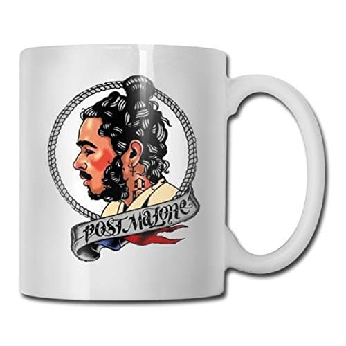 Post Malone Coffee Mug Or Tea Cup Ceramic Material Mugs, Funny Mother's Day Mug Christmas Fashion Gift
