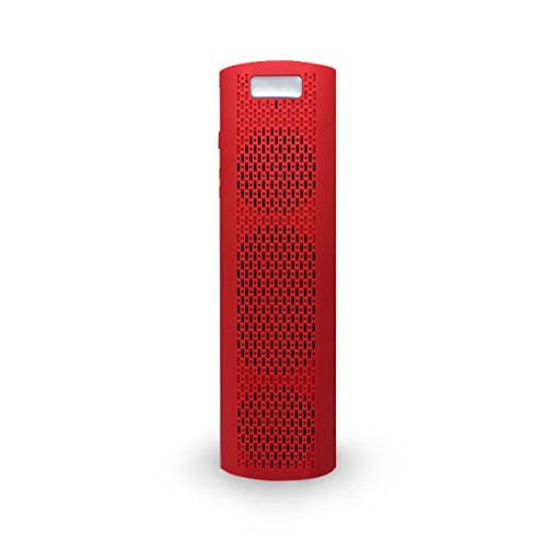 Express Media PB-2000 6 Watt Bluetooth Portable Mp3 Player &amp; Wireless Speaker System (Red) - 2000 mAh Rechargeable Battery with Voice Status Alert