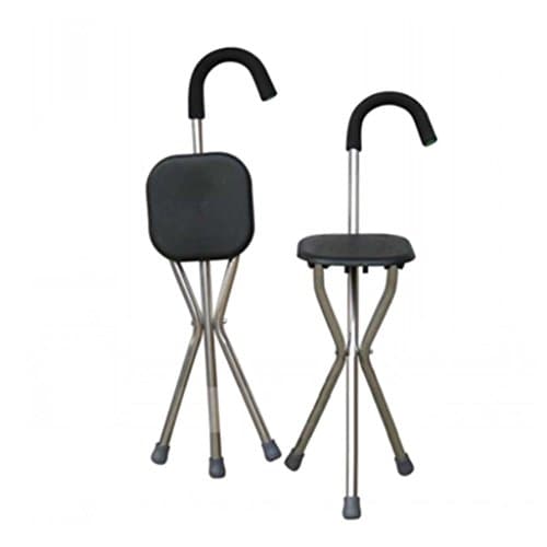 moxin Cane seat Walking Stick seat Canes Three-Legged Stool Chairs for The Elderly The Elderly Walking Stick Stool, a, tripods Stick Stool Black Stool