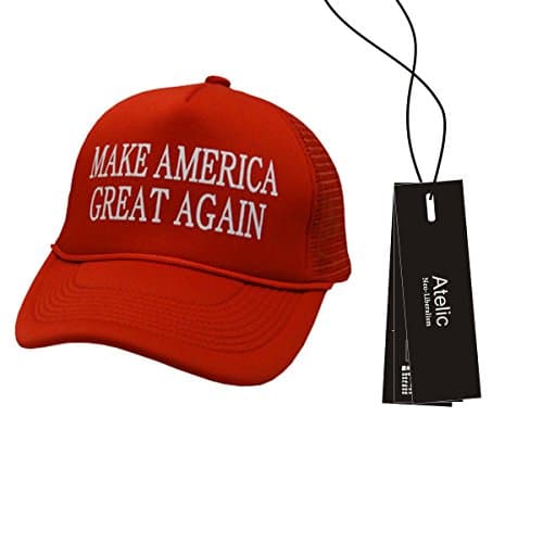 Cap - Atelic Make America Great Again Hat 2016 - Printed Just Like Donald Trump's - Red