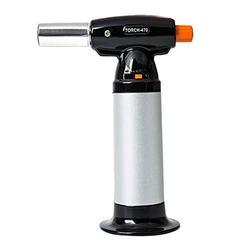 Kitchen Micro Chef Torch For Creme Brulee,Hoogllkon Culinary Blow Food Torch Lighter With Butane Refillable Flame Adjustable Safety Lock,Hand Torch For CrèMe BrûLéE DIY Dessert soldering