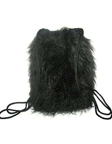 Insanity Fluffy Furry Black Backpack Bag