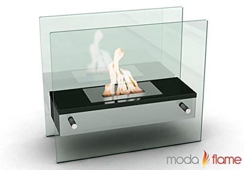 Moda Flame Naples H Tabletop Firepit Bio Ethanol Ventless Fireplace Black by Moda Flame