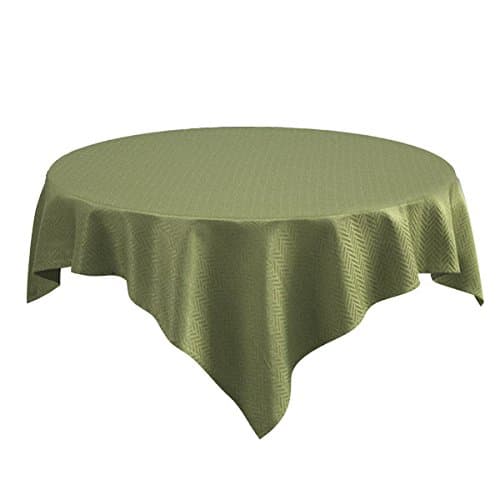 Cleib herringbone pattern and water-repellent table cloth about 90x90cm green FS006