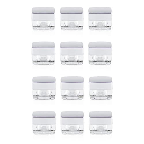 Cosmetic Acrylic Refillable best for cream Silver PACK 12