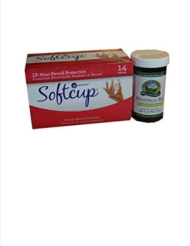 EvoFem Instead Disposable Softcup 14 count plus Nature's Sunshine Menstrual Reg for Heavy Menstruation