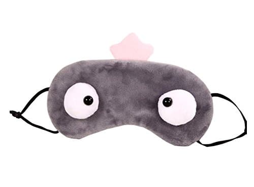 Cute Big Eye Sleeping Eye Mask &amp; Blindfold with Removeable Ice Bag Relieves Insomnia and Stress Grey