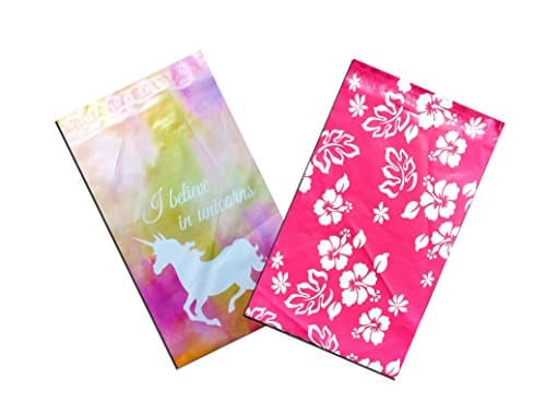 6" x 9" Designer Series -FLAT Poly Mailers, Self Sealing Envelopes (400, Pink Hawaian&amp;Unicorn)