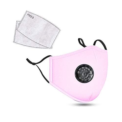 Dowager Reusable Dustproof Face Shield with 2PCS Replacement Sheet,Guard Tool Face Shield Anti Pollutionfor Protection (Pink)