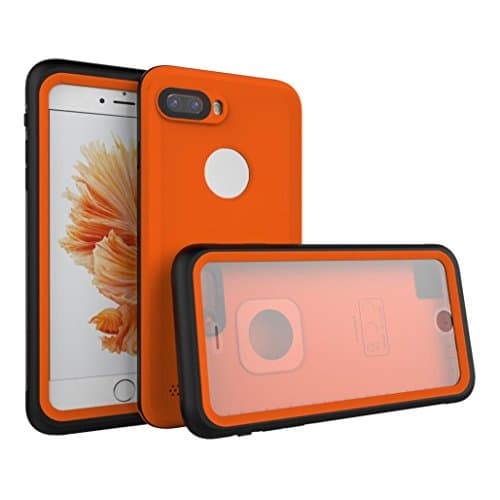 Deamyth for iPhone 7 Plus/6 Plus/6s Plus/5.5 Inch , TIP68 Waterproof Shockproof Dirt Proof Full Case Slim (Orange)