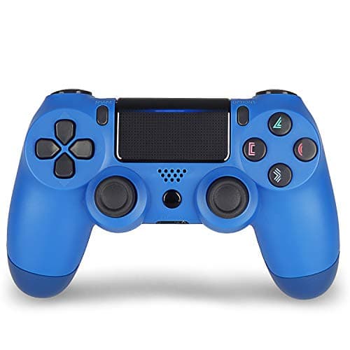 Wireless Controller Remote for PS4, Joystick, for Sony Playstation 4 with Charging Cable (Blue, New Model)