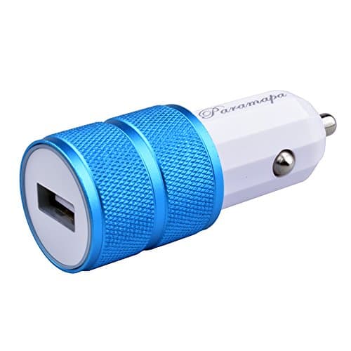 Paramapa Quick Charge 3.0 Car Charger for iPhone X / 8 / 7 / 7 Plus / 6s / 6s Plus, iPad Pro / Air 2 / mini 3 / mini 4, Samsung S4/ S5, and More (Blue)
