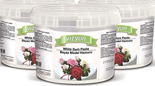 White Vizyon Gum Paste Ready to Roll Icing - Suitable for Cake Decoration and Model Making - 1kg