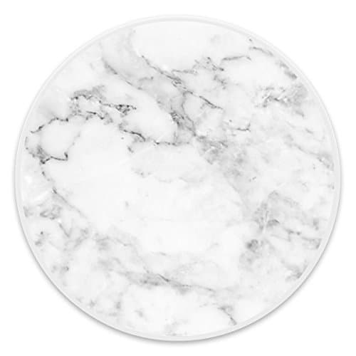 Pop Mount Socket,Pop Grip Socket,Cell Phone Holder,Pop Out Phone Grip and Stand for iphone Smartphones and Tablets - Gray and White Marble White