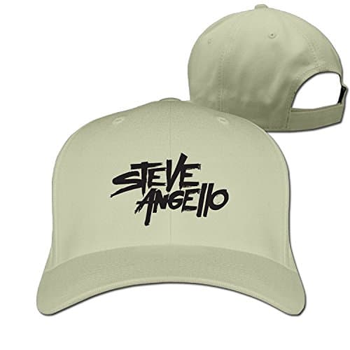 Man Steve Angello Logo Adjustable Solid Snapback Hats Cap
