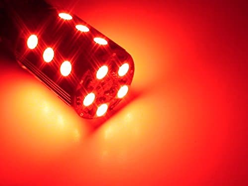 TWO Brilliant RED No Resistor Required No Error No Hyper Flash Canbus Error Free 7507 BAU15s PY21W 20-SMD LED Turn Signal Lights