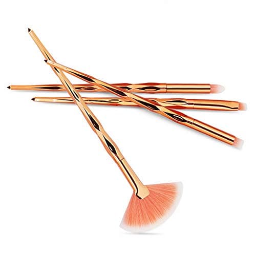 Kaputar 1-22PCS Pro Makeup Brushes Set Foundation Blush Face Powder Eye Shadow Brush CA | Model MKPBRSH - 242 | 4PCS Gold