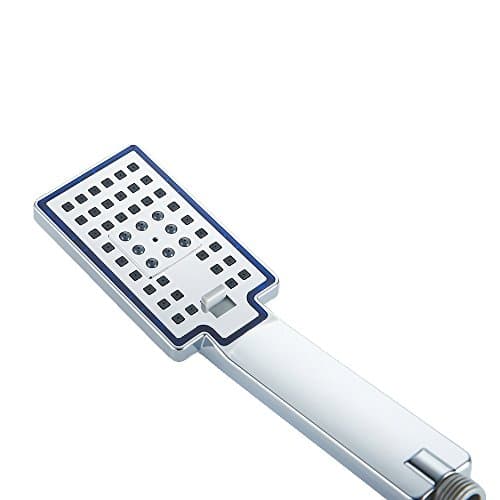 Only Handheld Shower head Square 3 setting Multifunction Water Saving Thin Hotel Spa Rainfall Sprayer Standard Universal Chrome Polished Rainhead
