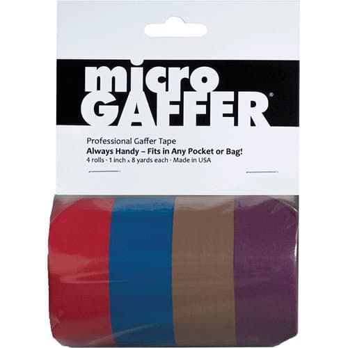 BarnDoor Lighting MicroGaffer (1 ea) Red, Blue, Brown, Purple Micro Gaffer Tape Rolls 1" x 8yds