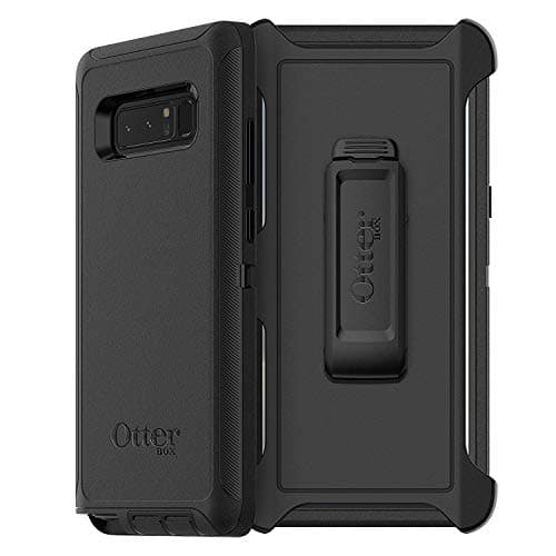 OtterBox Defender Case for Samsung Galaxy Note 8 with Belt Clip Holster fits OtterBox and Tempered Glass Screen Protector - Black