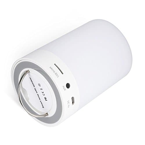 Night Light Rechargeable,Wireless Bluetooth Speaker Wake-Up Light Alarm Clock Touch Control 7 Color Changing,Bedside Lamp/Table Lamps/Touch lamp for Bedroom and Outdoor Light for Camping/Hiking/Party