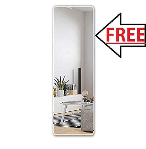 Creative Arts n Frames || 12 X 36 inches || Full Length Long Frame Less Beveled Mirror for Dressing, Bedroom,Bathroom, Living Room, Entrance and Makeup Mirror with Shelf ||