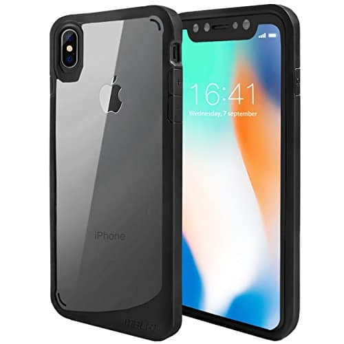 MBLAI iPhone X Case,iPhone 10 Case, Clear Transparent Protective Scratch Resistant Case Slim Fit Shockproof Bumper Air Space Cover for Apple iPhone X / iPhone 10 (Black)