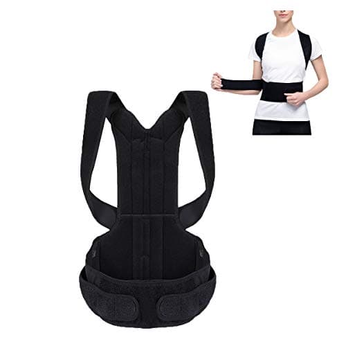 Elejolie Comfort Posture Corrector Adjustable Support Back Brace Improve Posture Back Pain Provides Lumbar Support for Men and Women