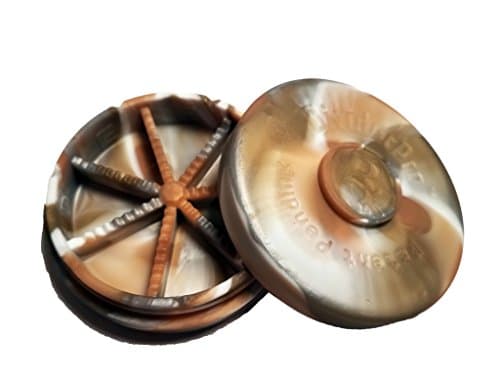 Divider Pro 3" Round Medical Grade 7 Space Silicone Container (Multi - Gold/Silver/White)