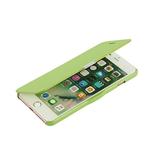 iPhone 7 Plus case, MTRONX Magnetic Ultra Folio Flip Slim Leather Twill Case Cover Pouch for Apple iPhone 7 Plus - Green(MG-GN)