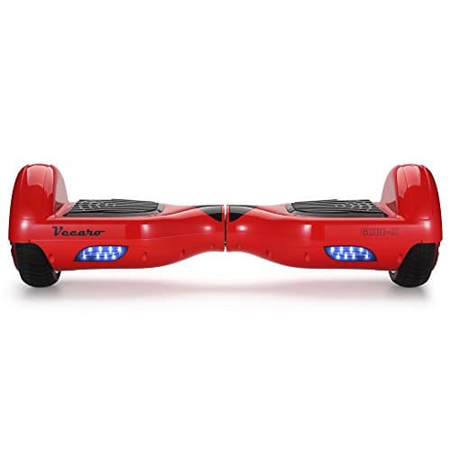 Vecaro GLIDE-X-RD Bluetooth Hoverboard 6.5" - Electric Self Balancing Scooter - UL2272 Certified - Samsung Battery - Ride Control App for Android/IOS + Carrying Case - Red