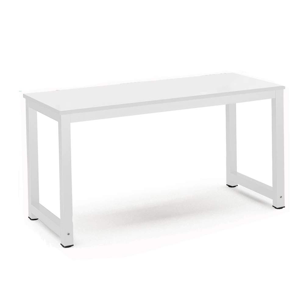 Computer Desk Office Study Desk Dining Gaming Table for Home Office Computer PC Laptop Table Workstation（white+white)